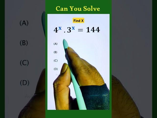 Can you solve this nice exponent math problem , find the value of X #shorts #maths #exponents
