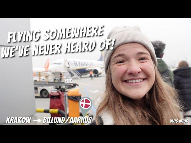 Flying To AARHUS, DENMARK!  [Krakow to Billund Airport to Aarhus]