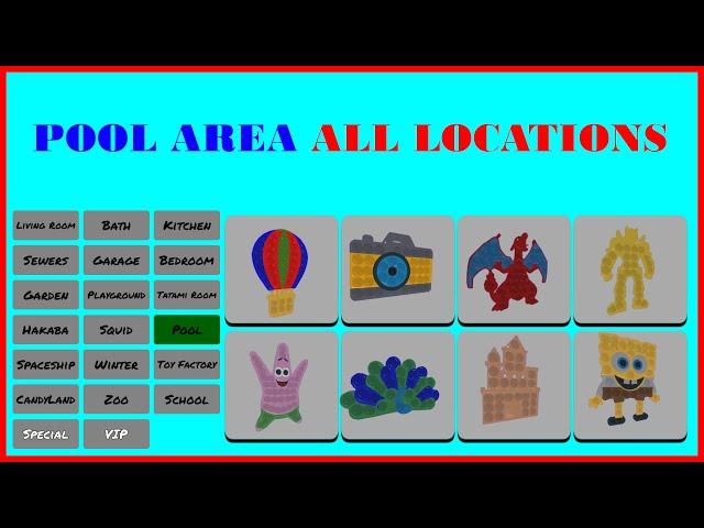 Pool Area - All Fidget locations - Epic Fidget Hunt [Pop It] [Roblox]