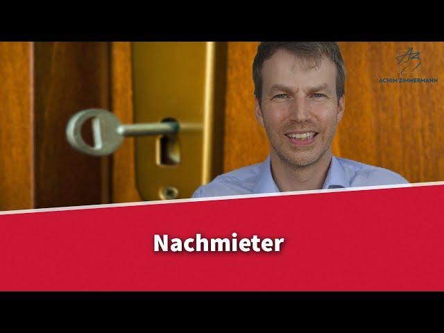 Nachmieter - Muss der Vermieter einen akzeptieren? | Rechtsanwalt Dr. Achim Zimmermann