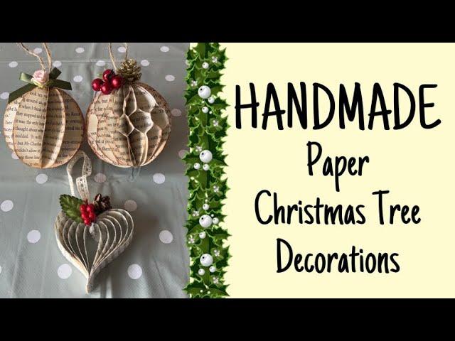 HANDMADE - PAPER CHRISTMAS DECORATIONS - VINTAGE