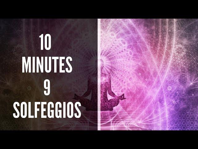 All 9 Solfeggio Frequencies at Once. POWERFUL 10 Minutes Emotional Cleanse & Cell Regeneration.