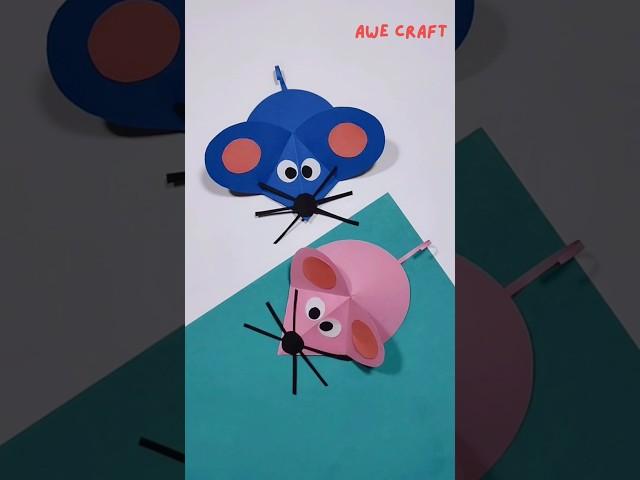Origami Paper Rat | Paper toy #shorts #youtubeshorts #papercraft #youtubepartner @awecraft