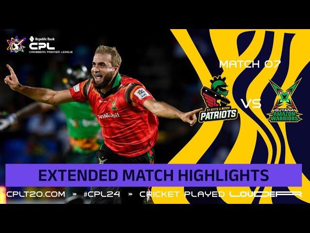 Extended Highlights | St Kitts and Nevis Patriots vs Guyana Amazon Warriors | CPL 2024