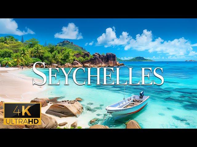 FLYING OVER SEYCHELLES (4K Video UHD) - Peaceful Relaxing Music With Beautiful Nature Video For TV