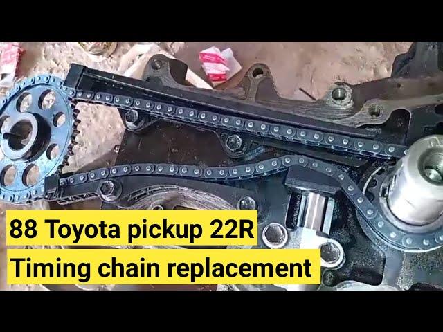 22R timing chain replacement of 88 Toyota pickup || Asad info plug