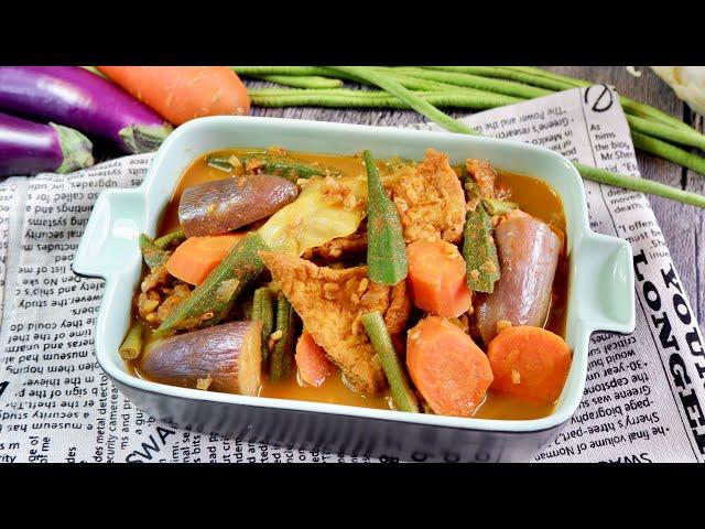 How to Make Instant Vegetable Curry from Scratch! 咖喱菜 Singapore Chinese Curry Recipe - Cabbage Okra