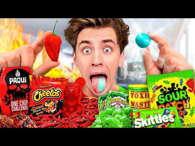 Eating the SPICIEST vs SOUREST Food in the World Challenge