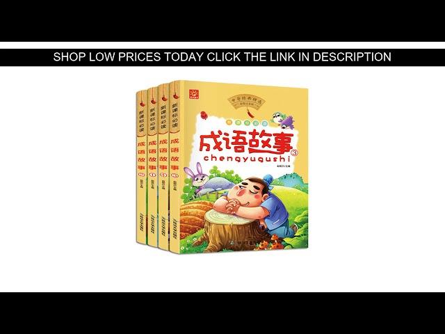 ️ Sale 4 Pcs/set Chinese Pinyin Picture Book Chinese Idioms Wisdom Story for Children Chinese Char