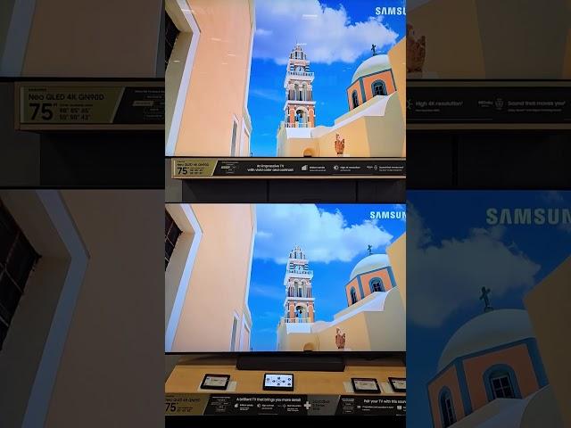 In-Store Observations: Samsung QN90D v. QN85D Neo QLED 4K TVs #shorts #samsung tvs