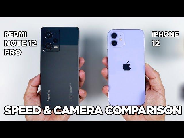 Redmi Note 12 Pro vs iPhone 12 SPEED TEST & CAMERA Comparison | Zeibiz