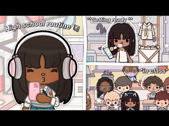 Toca Boca aesthetic high school routine *WITH VOICE* II Toca Boca roleplay
