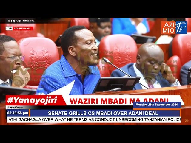 Sen. Onyonka, CS Mbadi HEATED EXCHANGE over new details emerging on Adani-JKIA takeover