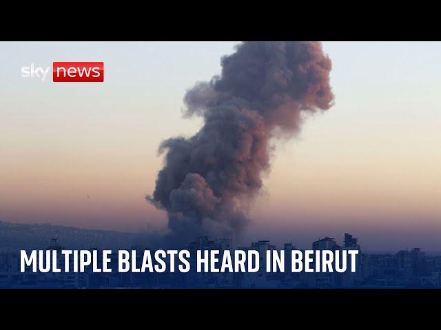 BREAKING: Multiple blasts heard in Beirut as Israel 'targets Hezbollah central command'