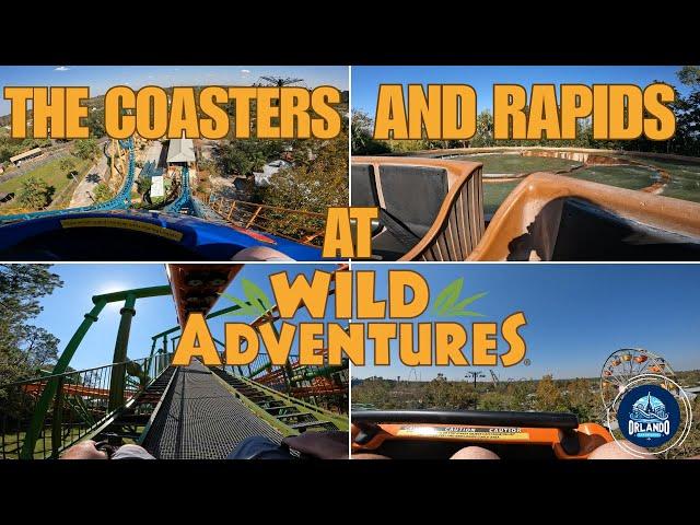 Wild Adventures Coasters and Rapids (POV's) 2024