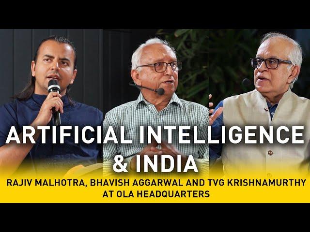 Artificial Intelligence & India ,Rajiv Malhotra, Bhavish Aggarwal & TVG Krishnamurthy at Ola HQ