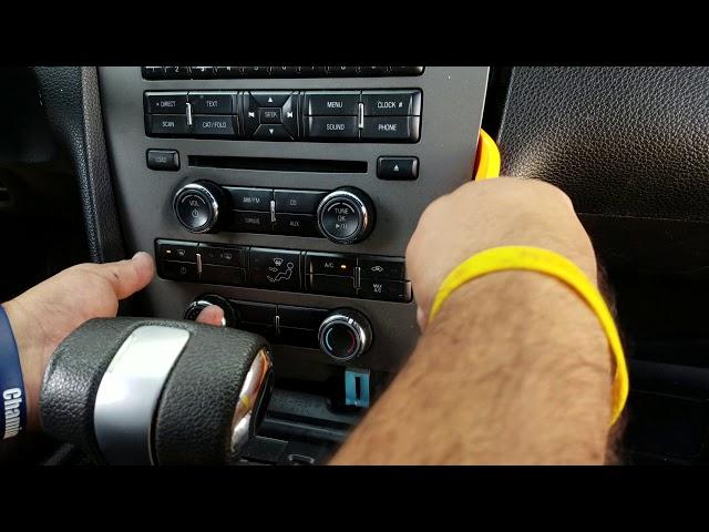 How to Remove Radio / CD Player from Ford Mustang 2012 for Repair.