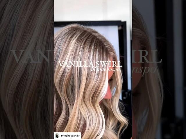 VANILLA SWIRL BLONDE INSPO. Creamy, bright, dreamy blonde! #blondehair #blondespecialist