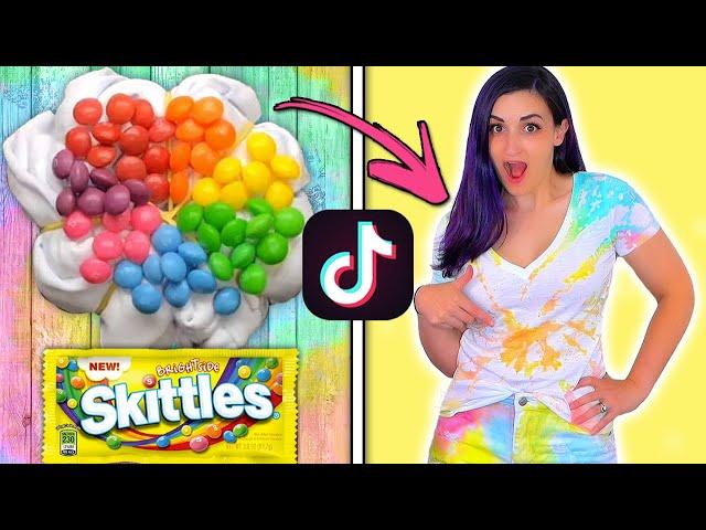 Testing VIRAL TikTok TIE DYE Food Hacks to See if They Actually Work