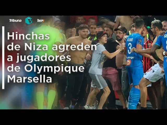 Hinchas de Niza agreden a jugadores de Olympique Marsella