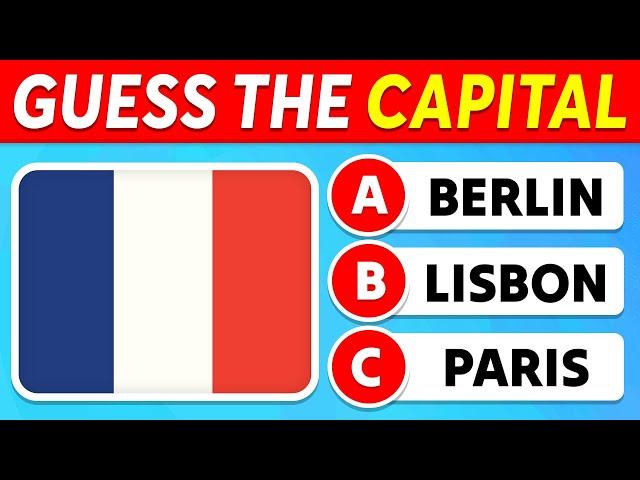 Guess 100 CAPITAL CITIES of the WORLD  Country Quiz | Easy to Impossible