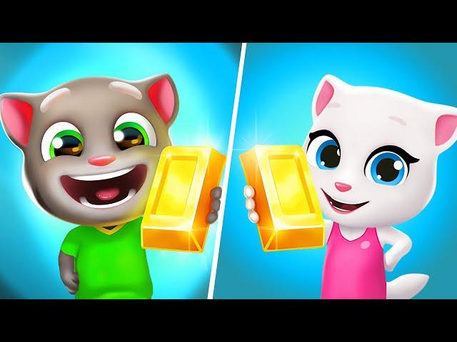 Talking Tom VS Talking Angela - Tom Gold Run New Update, Tom Gameplay, Talking Tom Gold Run Game