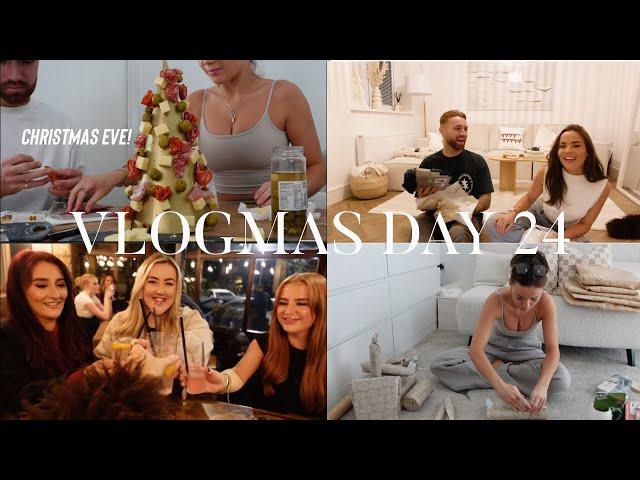 VLOGMAS DAY 24! Christmas food shop, Wrapping presents and making a Christmas tree charcuterie!