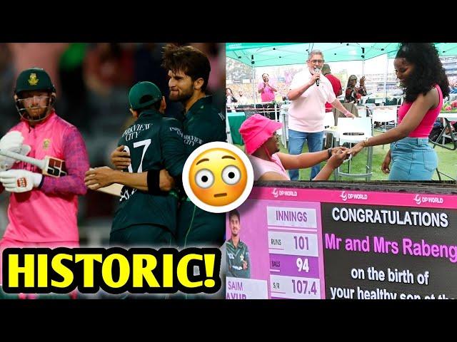 BABY BORN at the Cricket STADIUM  HISTORIC Match  Pakistan Vs South Africa ODI News