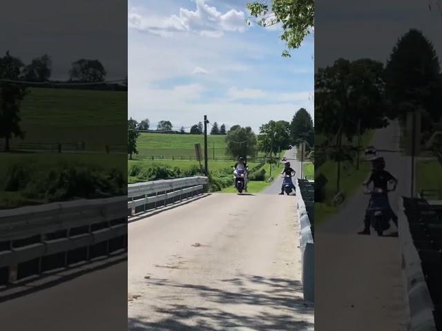 Crazy man on scooter almost crashed #scooter #scootergang