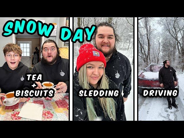 Americans have British Tea and Biscuits on Snow Day