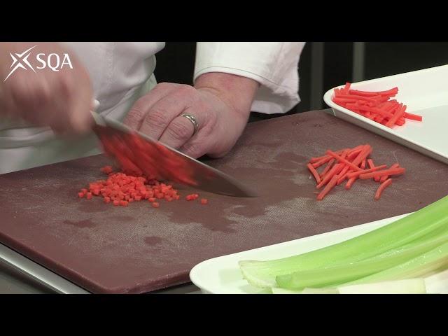 SQA Practical Cookery - Knife Skills 2