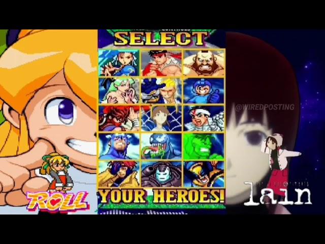 Lain Iwakura Secret Character in Marvel Vs. Capcom