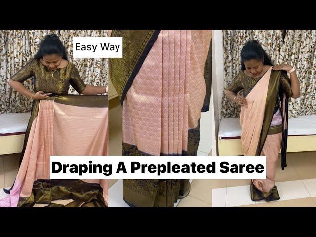 DRAPING PREPLEATED SAREE | The Sareedrapist Chennai By JESI