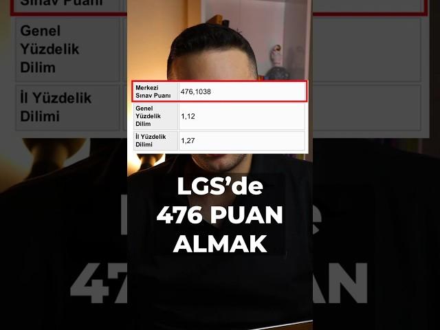 LGS'de 476 puan almak için yapman gereken netleri açıklıyorum!