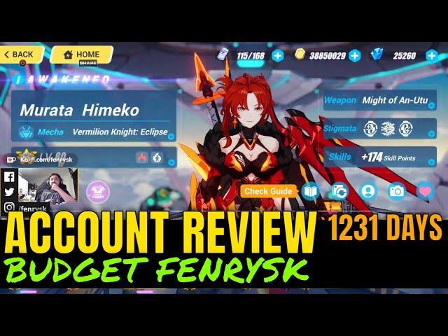 [HI3] Three Years of F2P Planning - Budget Fenrysk Account Review (1231 Days Login)