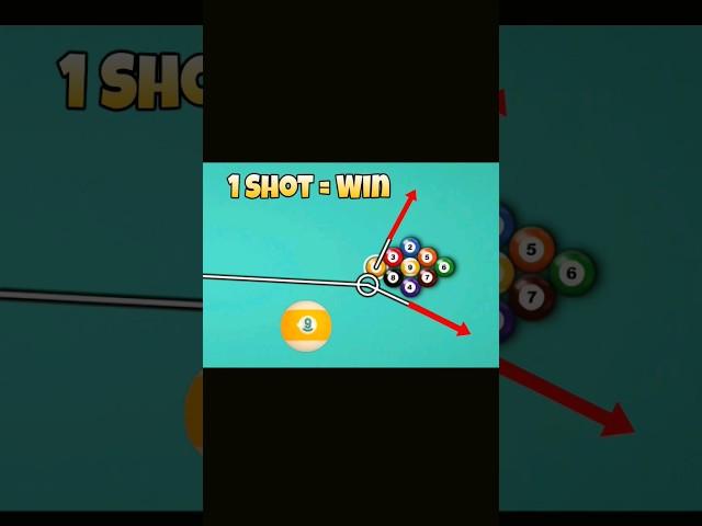 1 shot easy 9 ball pool new golden break trick - 2023 #shorts