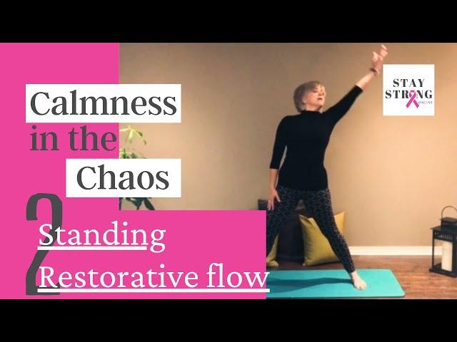 Standing Restorative Flow.  Pilates Flow for Breast Cancer Recovery. Physiotherapist Aileen Szkwarek