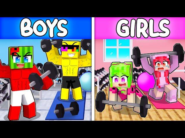 BOYS vs GIRLS GYM in Minecraft!