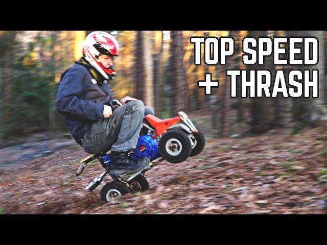 10HP Mini Quad THRASH + Top Speed Test!