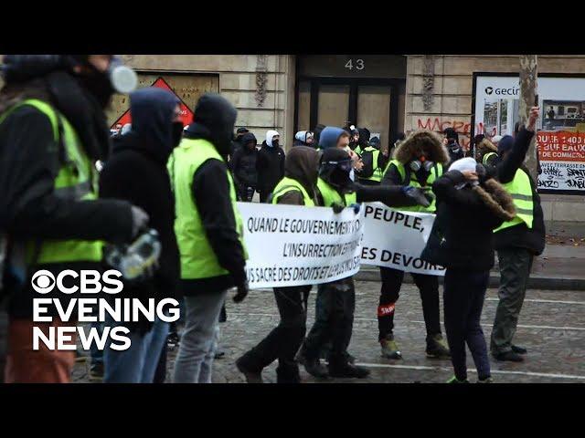 "Yellow vest" protests erupt for fifth week in Paris