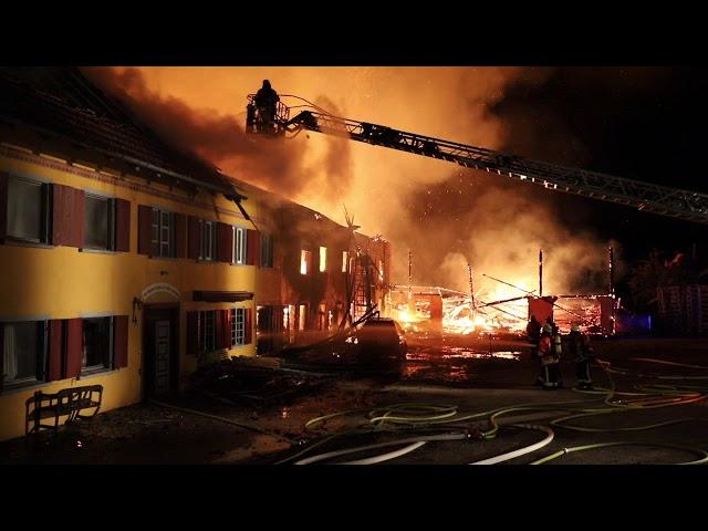 Leutkirch – Reichenhofen – Großbrand auf landwirtschaftlichen Anwesen