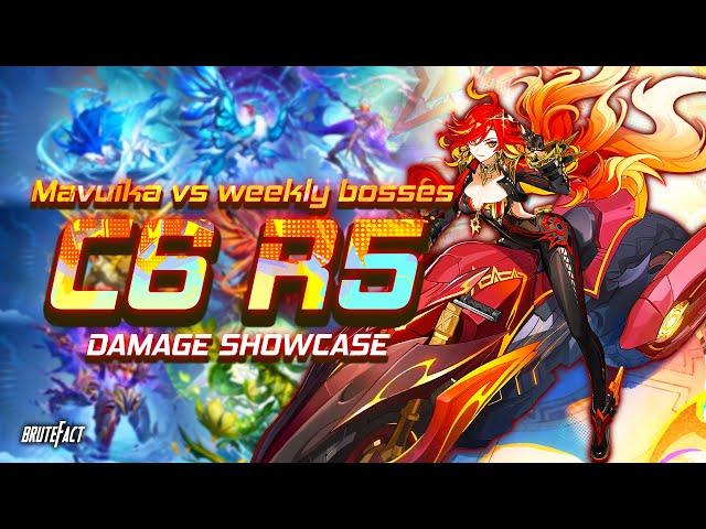 C6R5 Mavuika VS ALL Weekly Bosses | Mavuika Damage Showcase and Gameplay | Genshin Impact 5.3