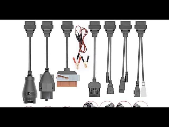 High quality Full Set Car 8 Cables 8 in 1 obd2 cables OBD2 Car Leads Diagnostic OBD II Interface cab