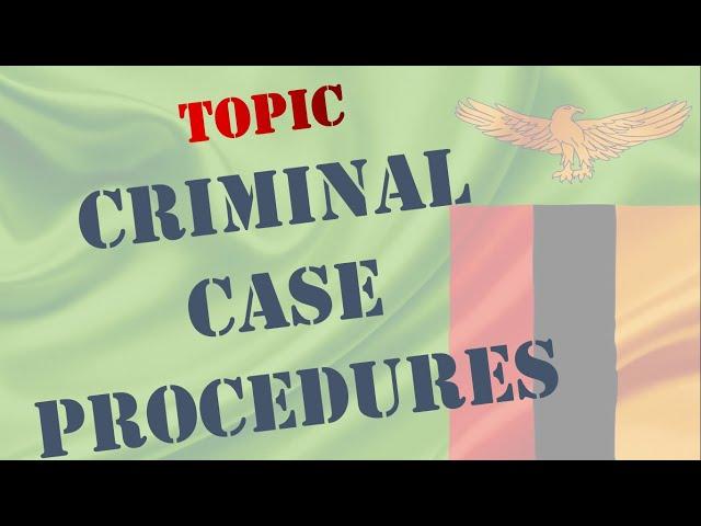 Steps in a Criminal Case