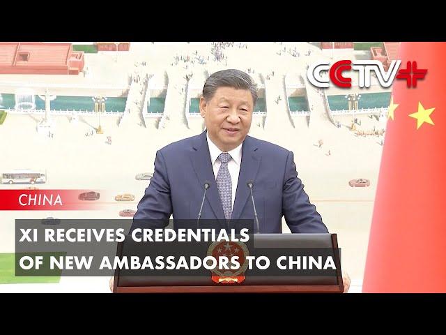 Xi Receives Credentials of New Ambassadors to China