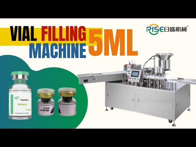 HIGH-SPEED VIAL FILLING, STOPPERING, WITH AUTOMATIC CAPPING PRODUCTION LINE - 6 HEADS