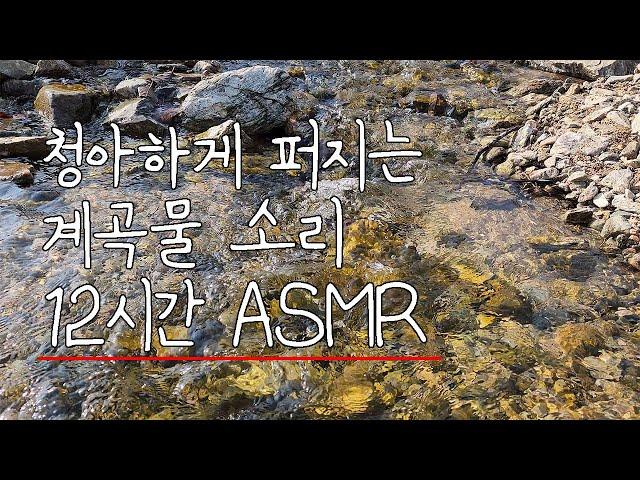 시원한 계곡물소리 12시간 ASMR [ 12시간 자연소리 / 광고없음 / 명상음악 / 편안한 힐링 음악 / 백색소음 ]