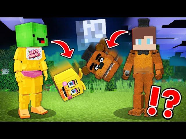 JJ and Mikey Became FNAF in Minecraft Challenge - Maizen Mizen Mazien