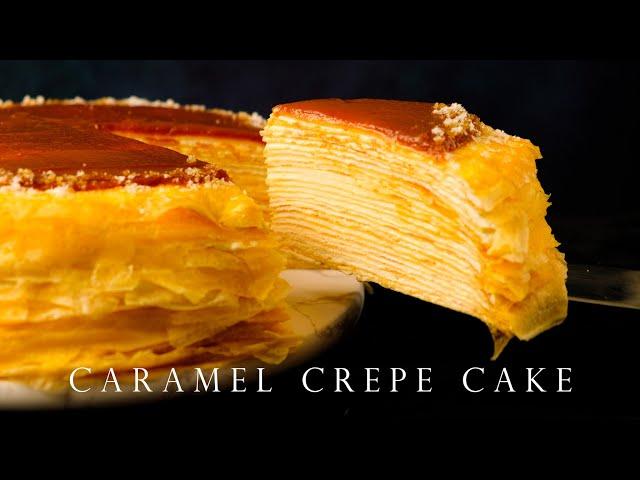 How to make Caramel Crepe Cake┃No Oven┃Detailed Steps