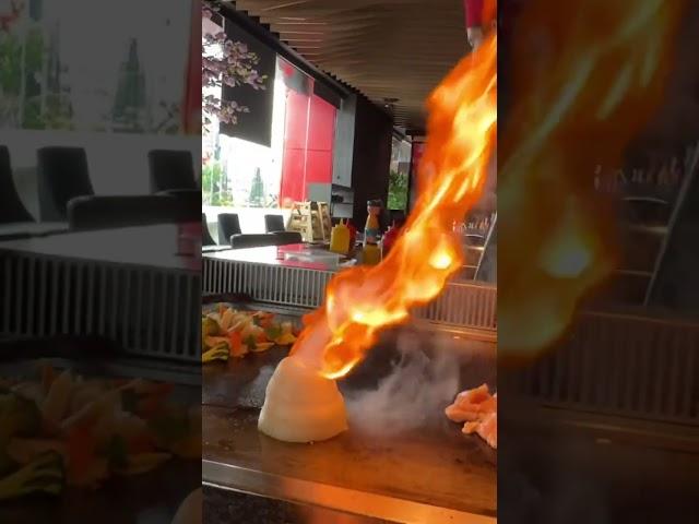 Onion Volcano at Hibachi Teppanyaki Restaurant